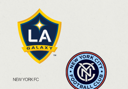 Two MLS teams, LA Galaxy and New York City FC, facing off in a classic cross-country clash.