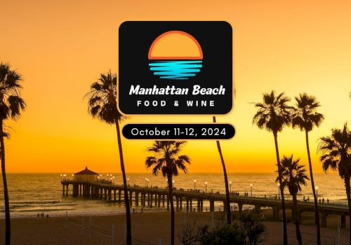 Image features a sunset at Manhattan Beach with an event logo for 