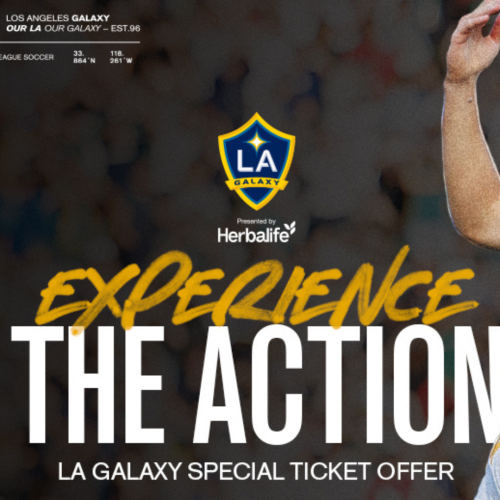 Promotional poster for LA Galaxy urging fans to 